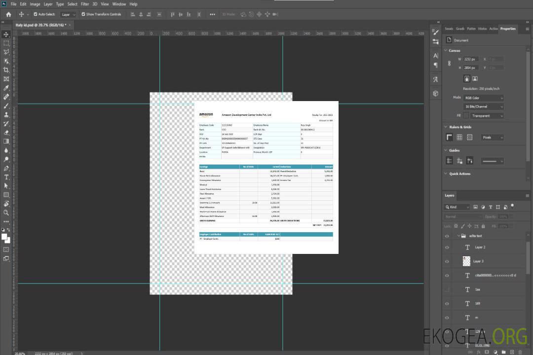 Modèle de fiche de paie d'Amazon Development Center Inde aux formats Word et PDF.pdf, 1 template Modèle de fiche de paie d'Amazon Development Center Inde aux formats Word et PDF.pdf, 1 template